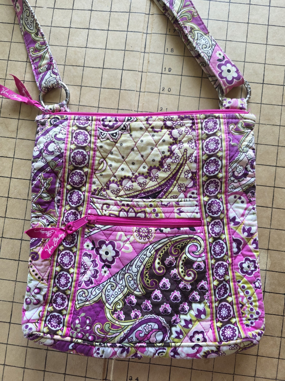 Vera Bradley Classic Hipster Crossbody Bag in "Very Berry Paisley" (Retired) - Picture 2 of 16